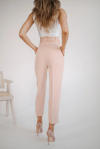 Pink high waisted pants