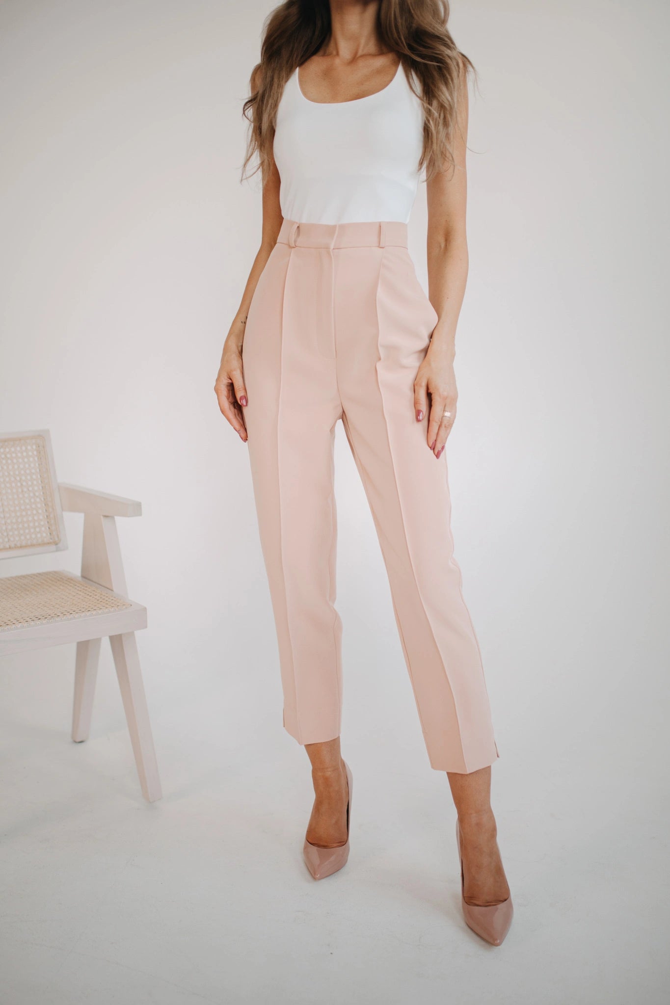 Pink high waisted pants