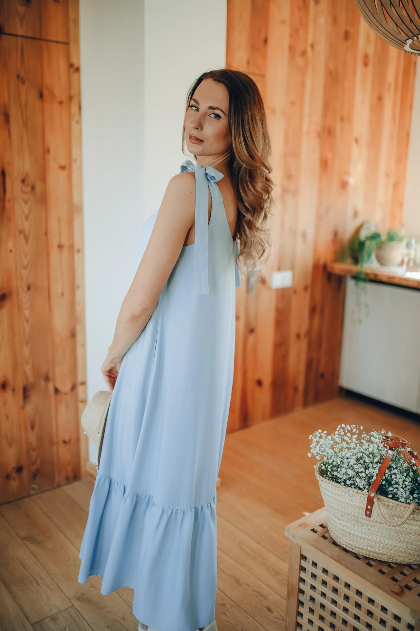 Blue midi sundress