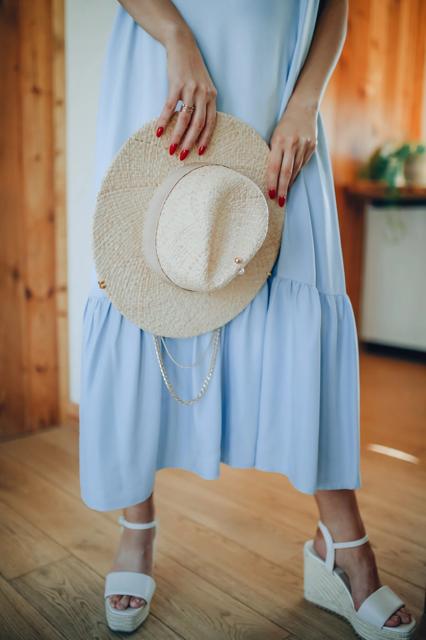 Blue midi sundress