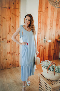 Blue midi sundress