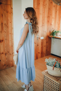 Blue midi sundress