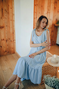 Blue midi sundress