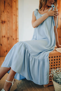 Blue midi sundress