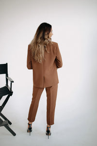 Brown high waisted trousers