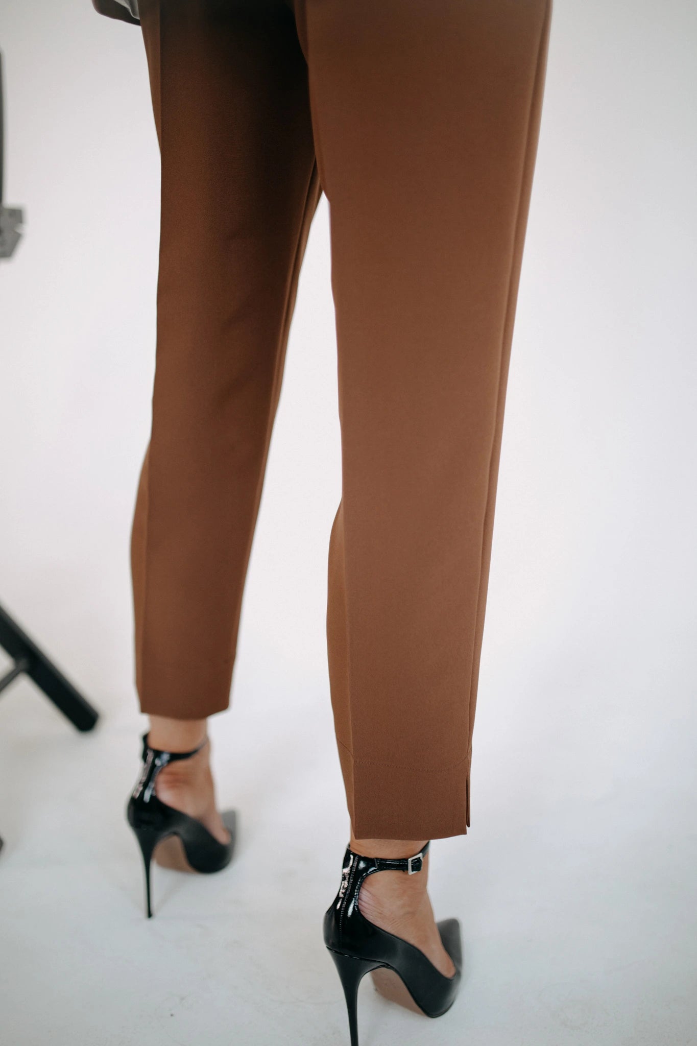 Brown high waisted trousers