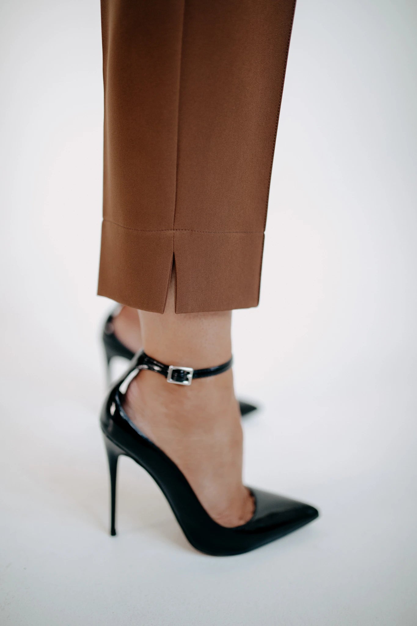 Brown high waisted trousers