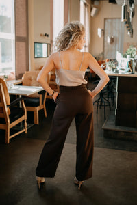 Dark brown women's trousers