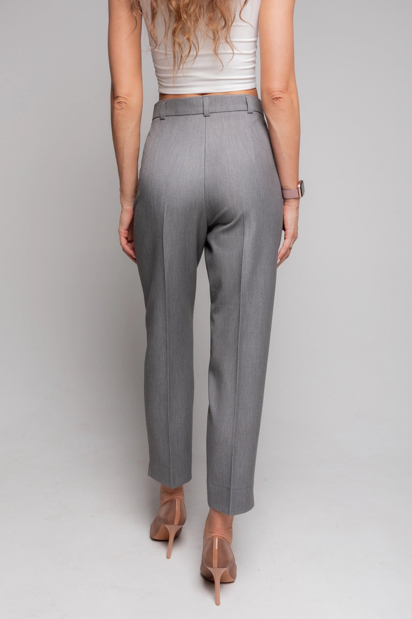 Grey formal pants for ladies