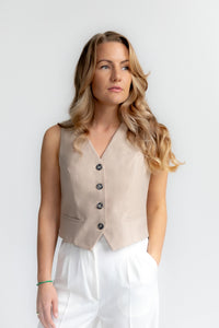 Ladies beige waistcoat