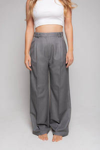 Ladies' grey wide-leg trousers