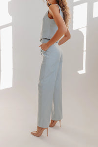 Light blue ladies trousers