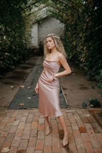 Light pink silk dress