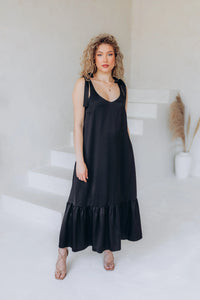 Midi Black Sundress