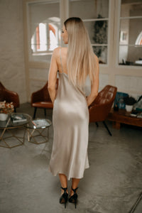 Natural Silk Slip Dress 