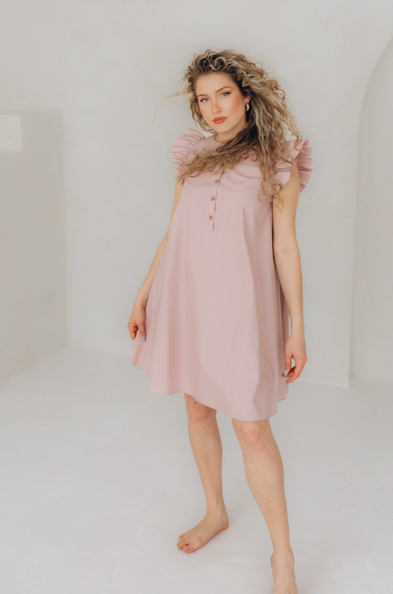 Organic cotton dresses for women pink