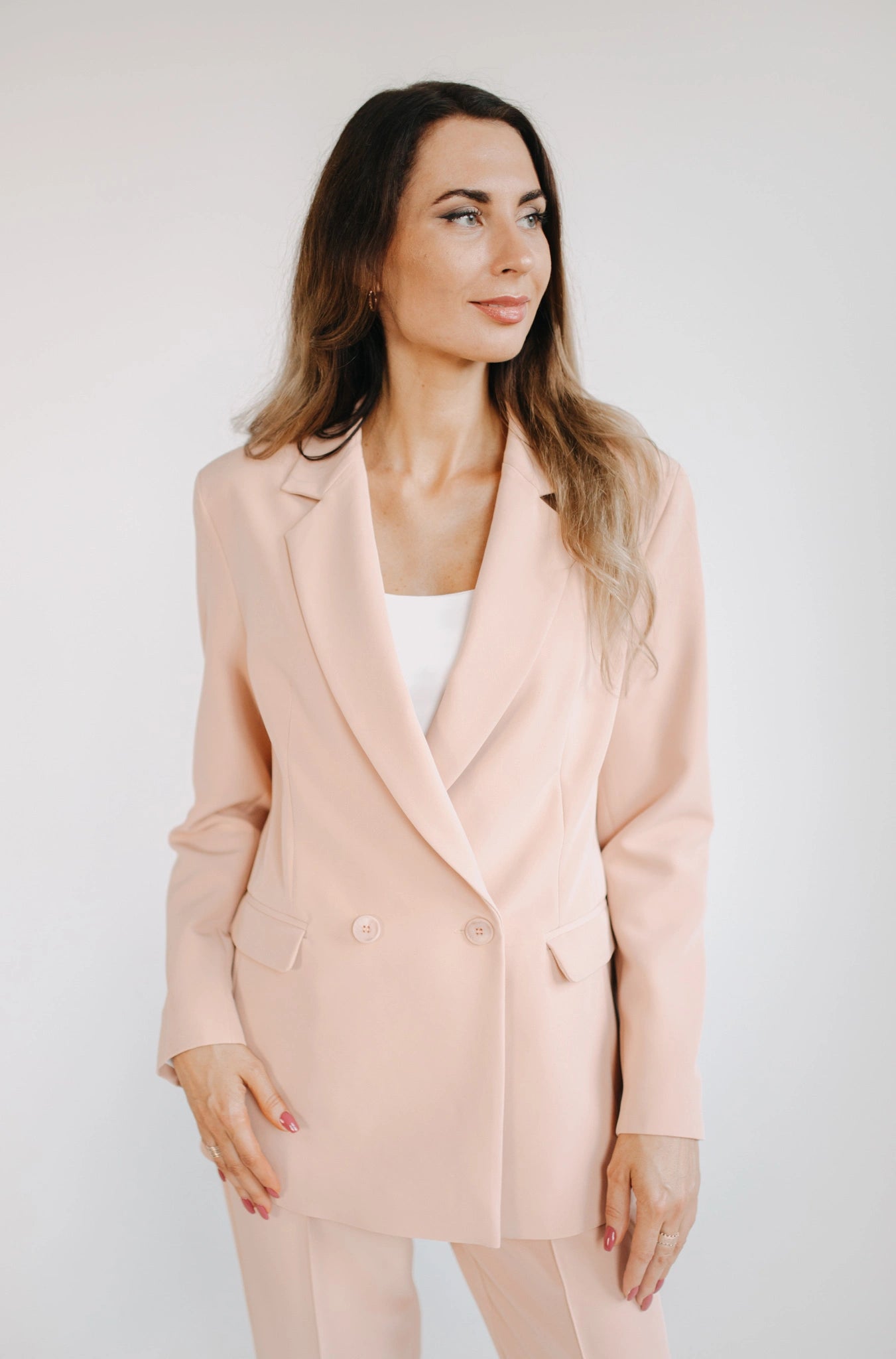 Peach blazer womens