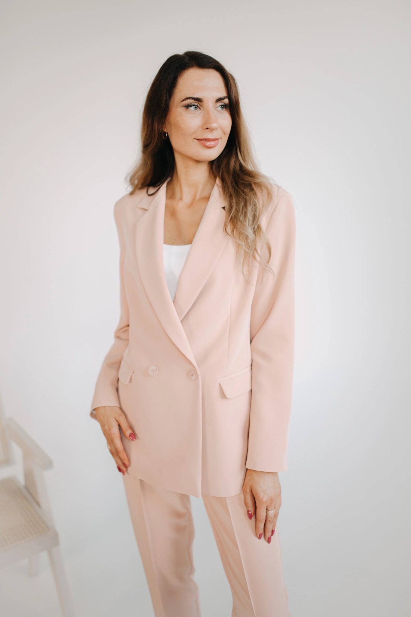 Peach blazer womens