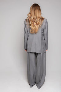 Womens wide leg grey trousers